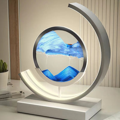 Calming Ocean Wave Tabletop Lamp with Moving Sand