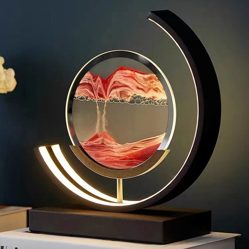 Calming Ocean Wave Tabletop Lamp with Moving Sand - Luxivelle