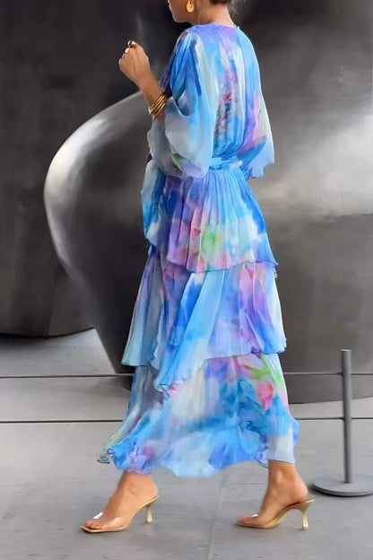 Sarina | Floral Maxi Dress - Lightweight Chiffon-3