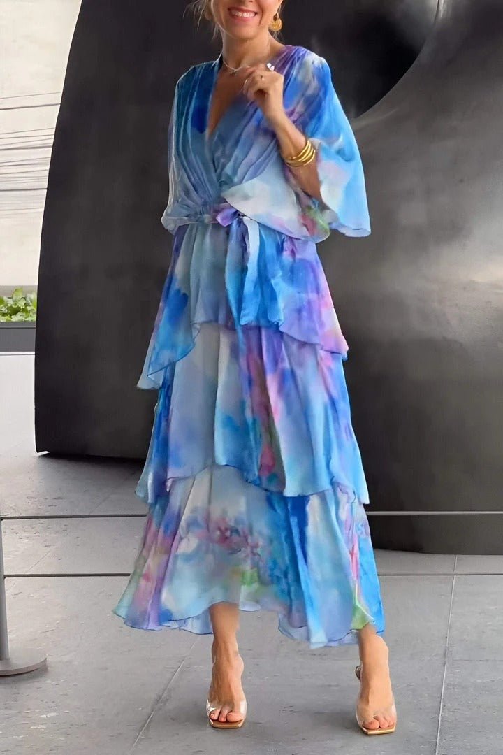 Sarina | Floral Maxi Dress - Lightweight Chiffon-2