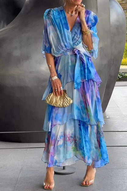 Sarina | Floral Maxi Dress - Lightweight Chiffon-1