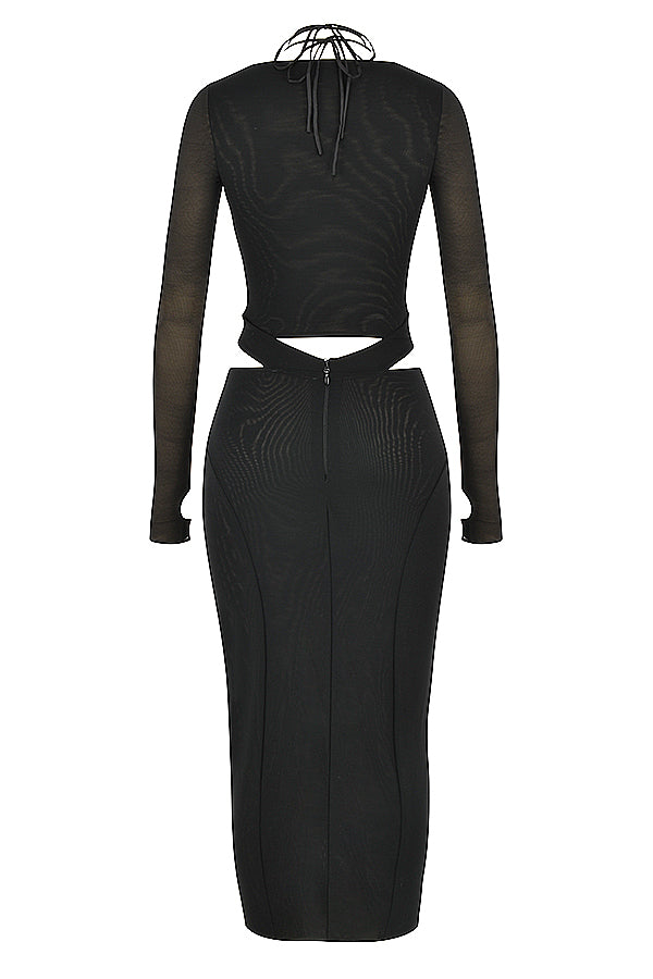 Chic Cut Out Midi Bodycon Dress