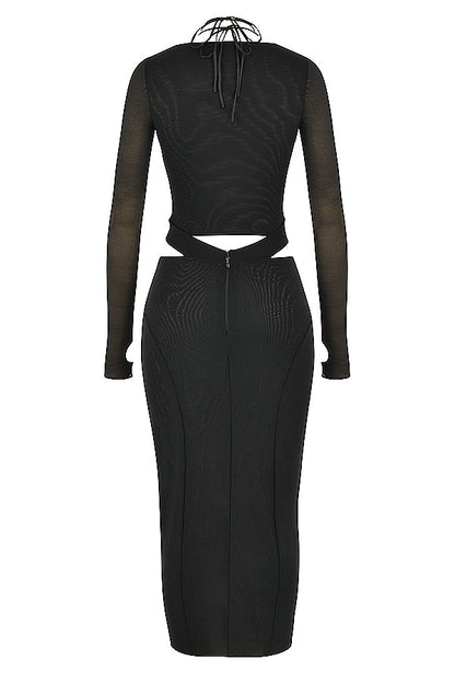 Chic Cut Out Midi Bodycon Dress