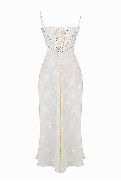 Sophia | Maxi Dress with Floral Lace Back