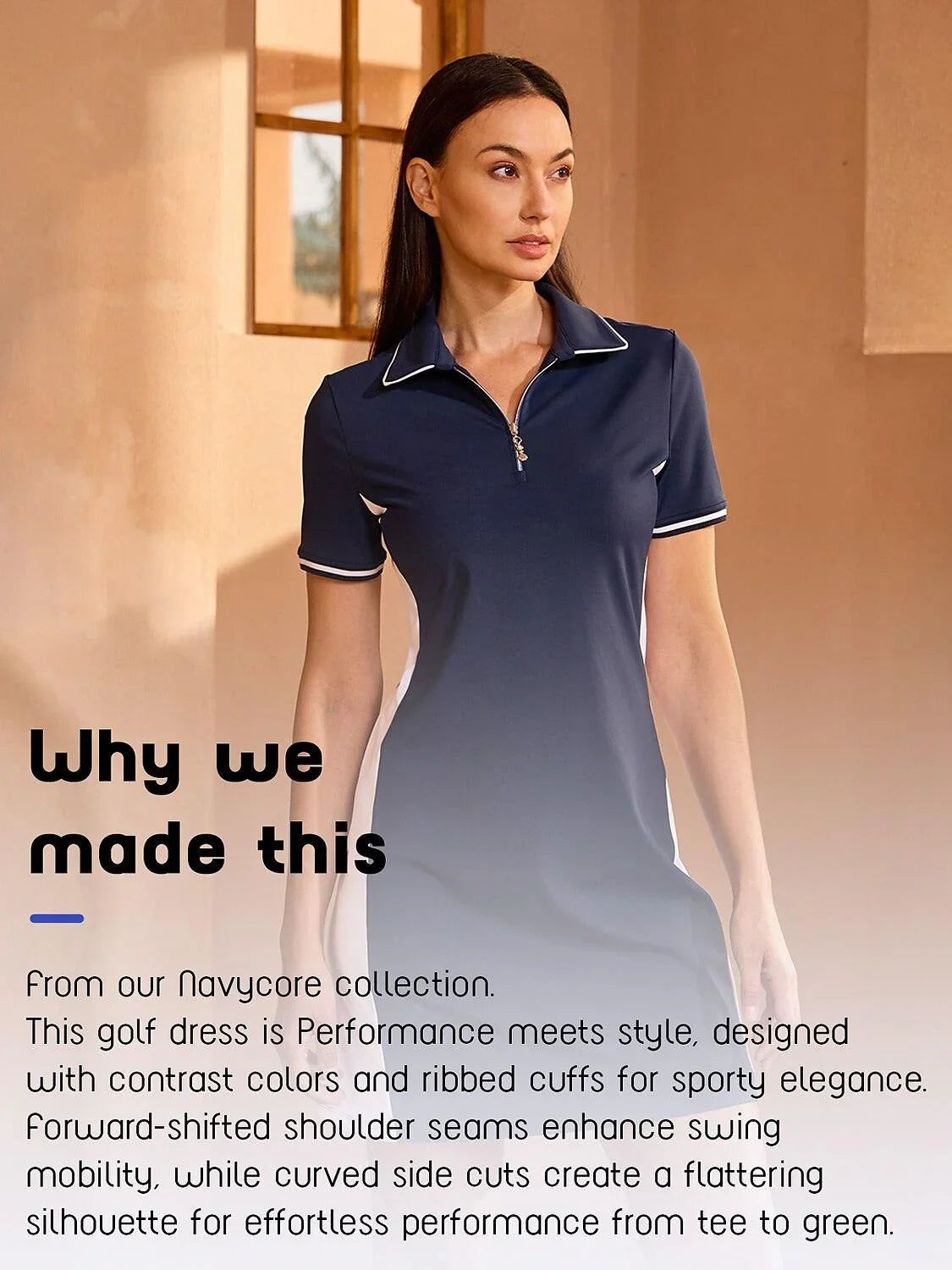 Classic Blue Summer Colorblock Sundress UPF 50+ Protection