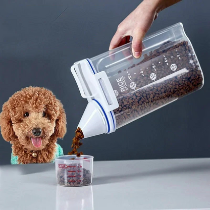 Airtight Pet Food Bin with Measuring Scoop - Luxivelle