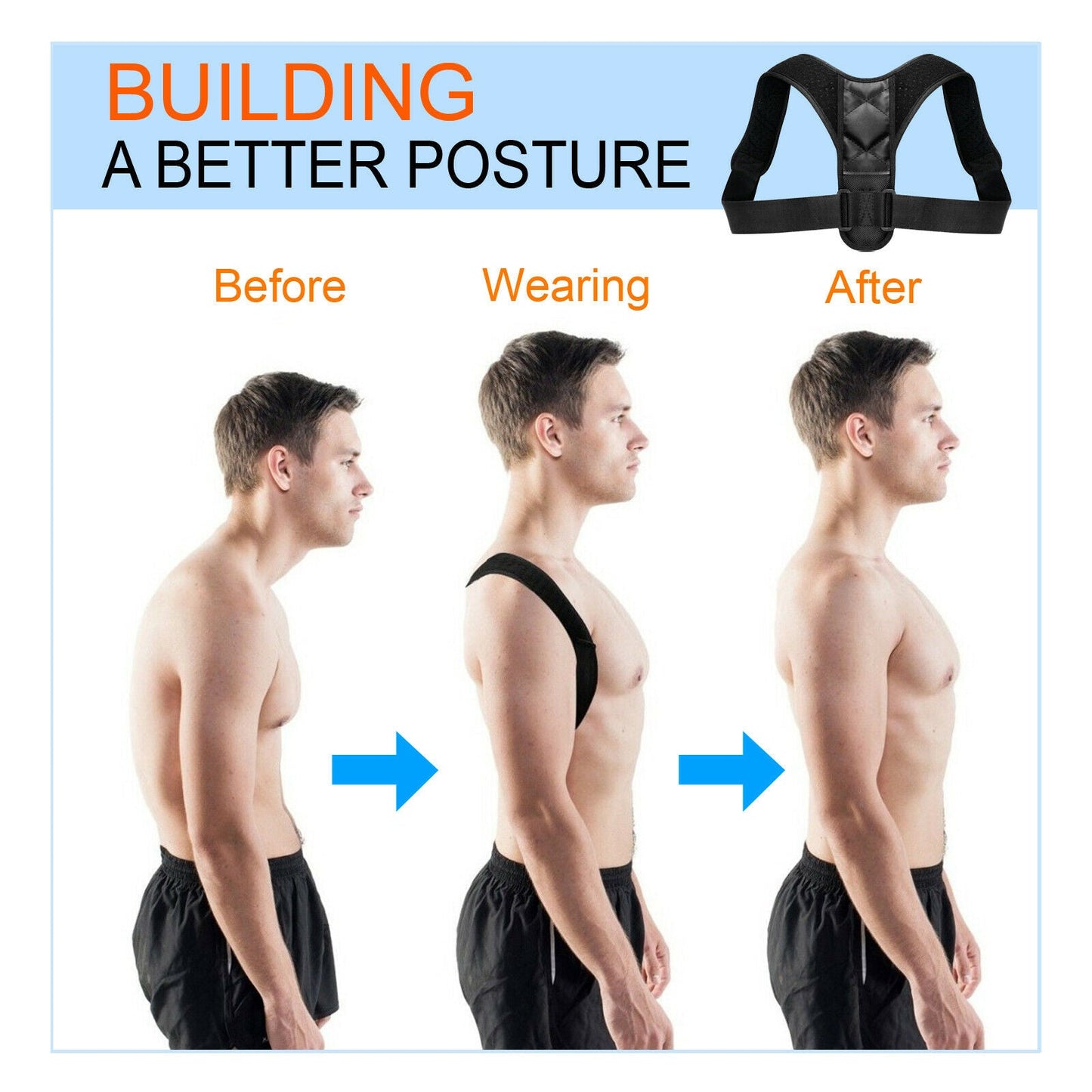 Comfortable Back Support Corrector Brace
