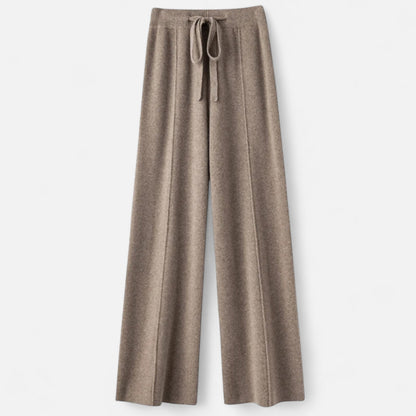 Comfortable Wool Flared Leg Knit Pants