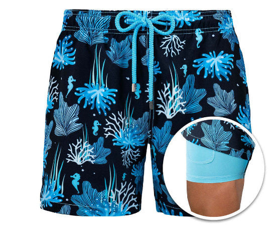 Men's Water Shorts Fast Dry Beachwear Athletic Trunks