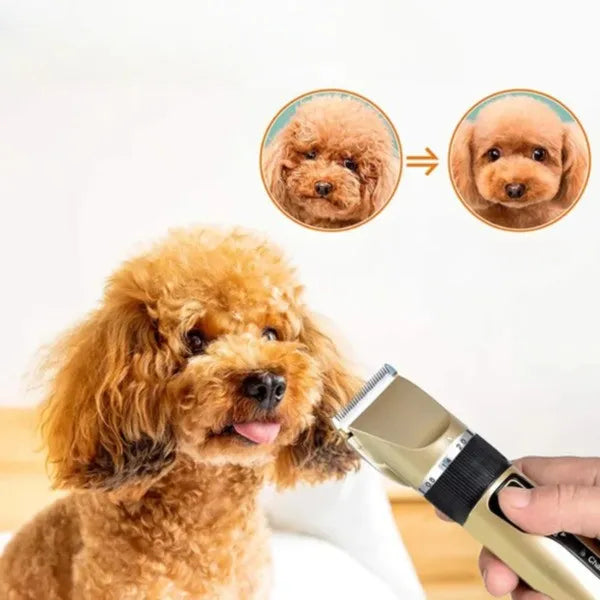 Quiet Pet Grooming Clipper Kit with Adjustable Blades - Luxivelle