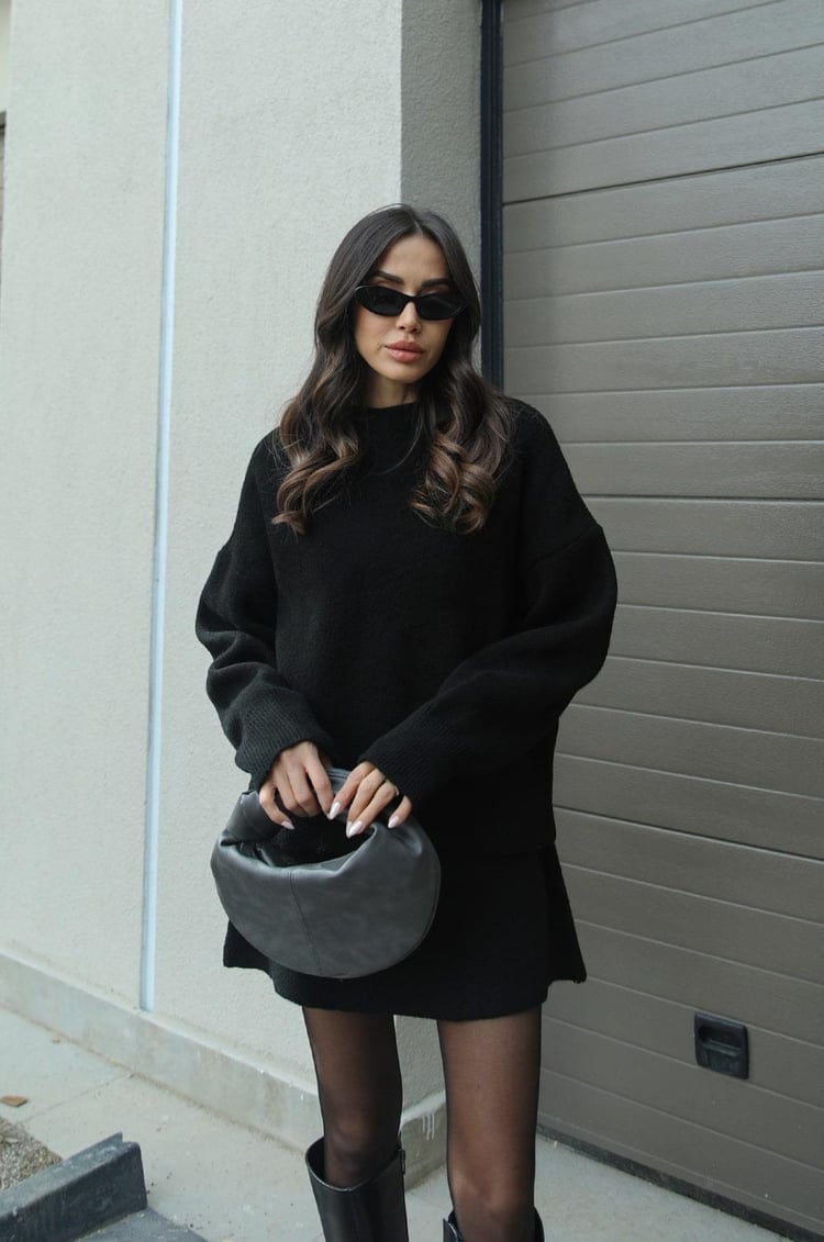 Warm Cozy Knit Two-Piece Outfit
