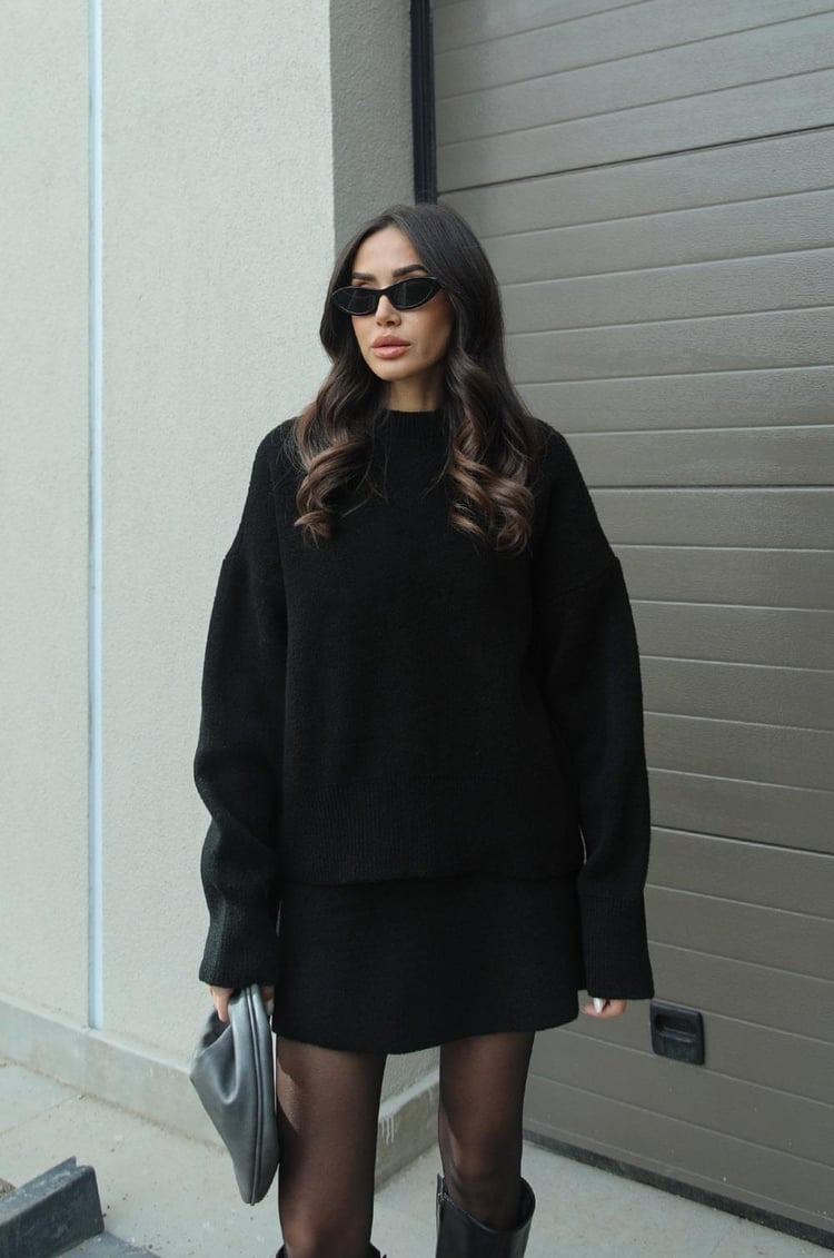 Warm Cozy Knit Two-Piece Outfit