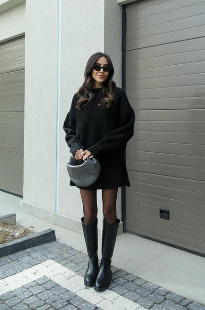 Warm Cozy Knit Two-Piece Outfit