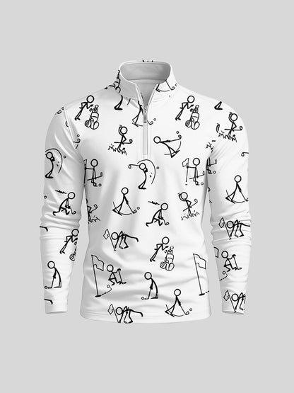 Performance Men's Golf Quarter Zip UPF 50 Shirt