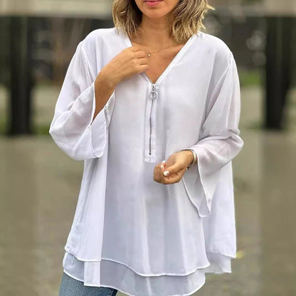 Variant image for Aria | Chiffon Blouse for Women - Elegant Summer Top-33