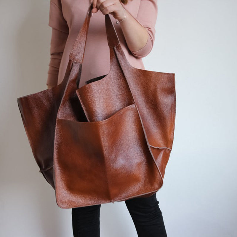 Large Leather Duffel Bag | Classic Travel Tote