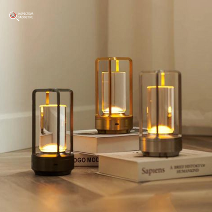 "Sleek cordless rechargeable LED table lamp with smart touch control, perfect for stylish home decor and energy-efficient lig
