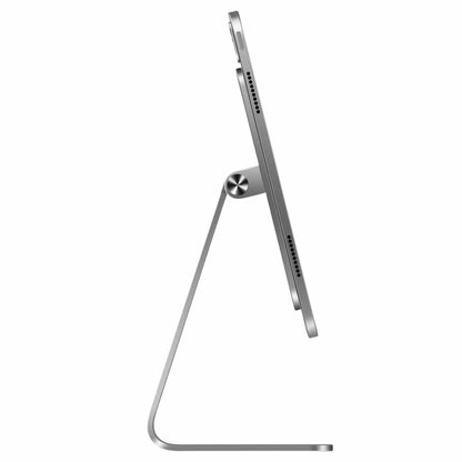 "Sleek magnetic iPad stand holder for home office, compatible with iPad Pro and Air, enhancing modern desk aesthetics."