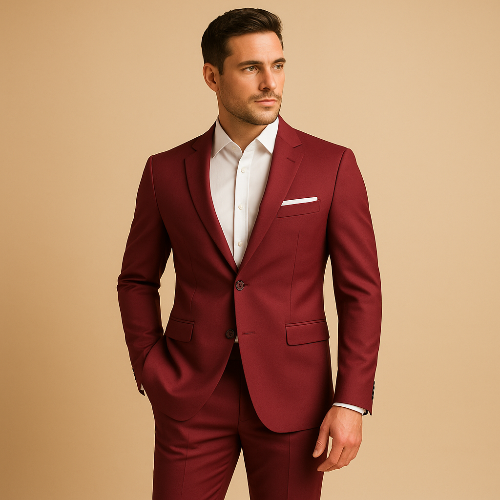 Classic Fit Mens Business Suit Jacket Trousers - Luxivelle