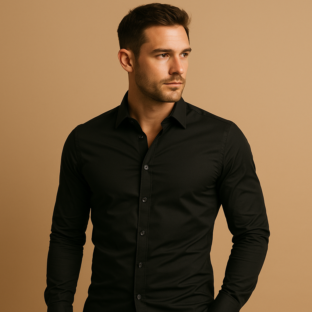 Fitted Casual Men's Cotton Shirt - Luxivelle