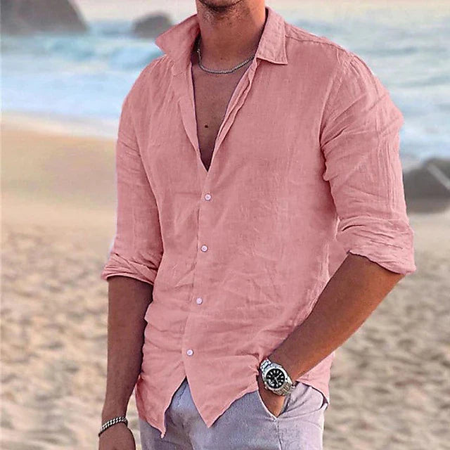 Variant image for Zander Men's Linen Shirt – Lightweight Cotton Blend, Casual Comfort-1