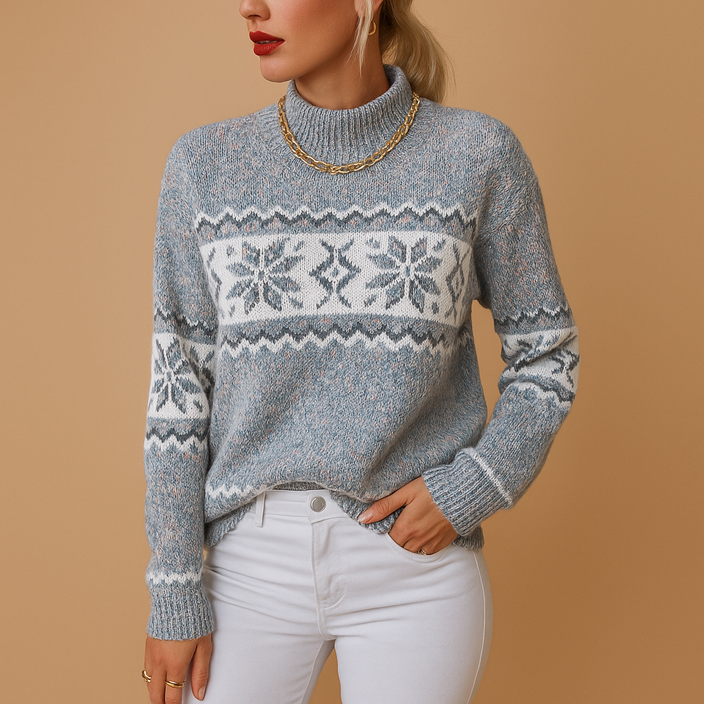 Warm Winter Cable Knit Turtleneck Sweater for Women - Luxivelle