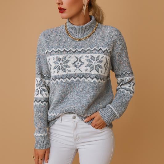 Warm Winter Cable Knit Turtleneck Sweater for Women - Luxivelle