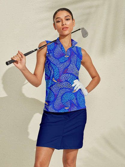 Fun Marine Golf Quarter Zip Sun Shirt - Luxivelle