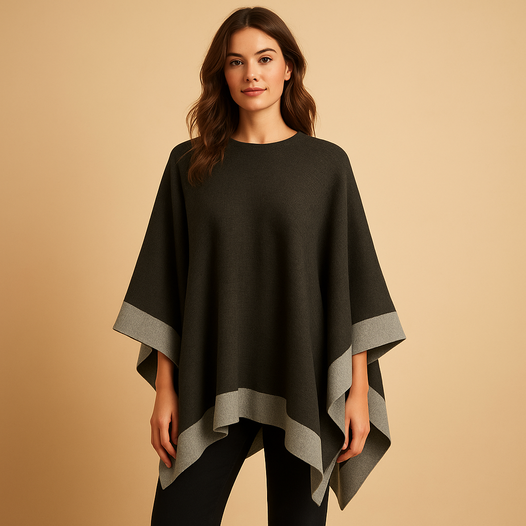 Cozy Women's Cashmere Poncho Wrap - Luxivelle