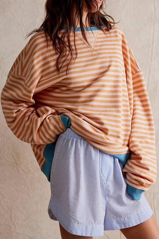 Classic Fit Women's Stripe Knit Sweater - Luxivelle