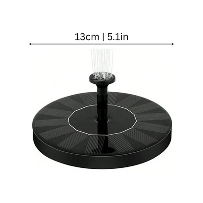 Solar-powered water feature for outdoor use, floating design, customizable spray, eco-friendly garden decoration.