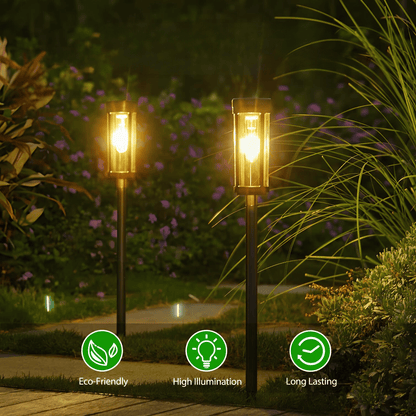 Outdoor LED Solar Light with Warm Flicker Effect - Luxivelle