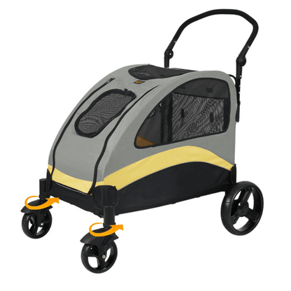 Large Pet Folding 4 Wheel Dog Cart Stroller - Luxivelle
