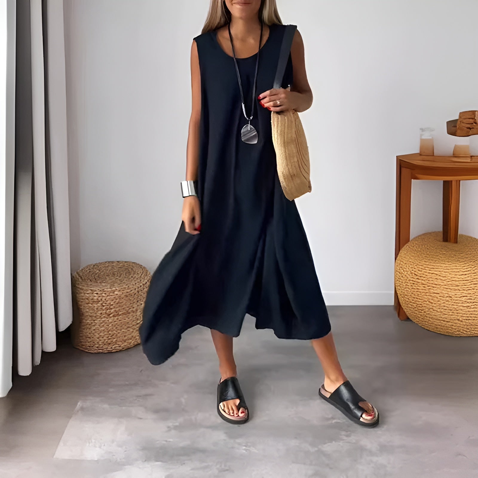 Comfy Summer Sundress with Pockets - Luxivelle