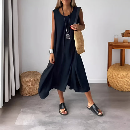Comfy Summer Sundress with Pockets - Luxivelle