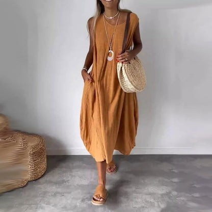 Comfy Summer Sundress with Pockets