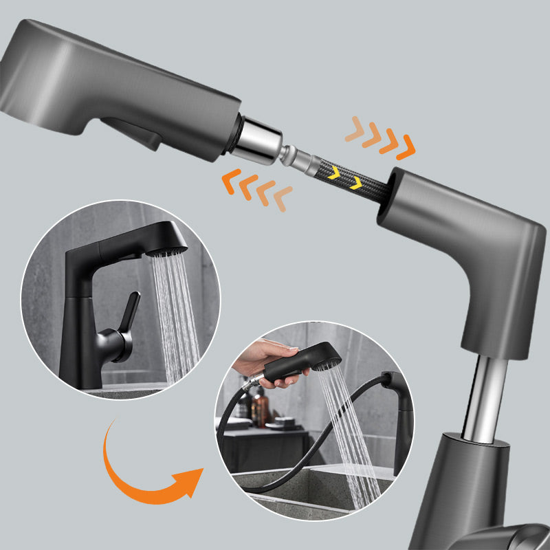 Stylish Kitchen Faucet with Pull-Out Spray - 360° Rotating Head