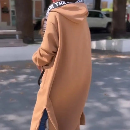 Daisy | Long sweat coat with hood