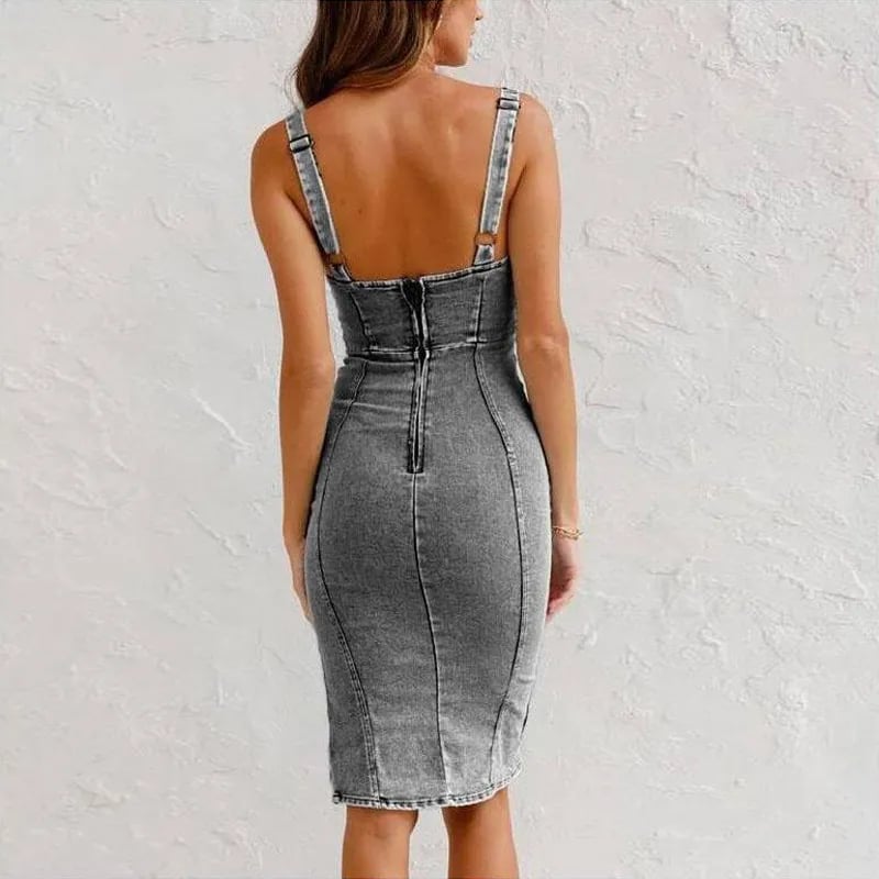 Luna | Denim camisole dress