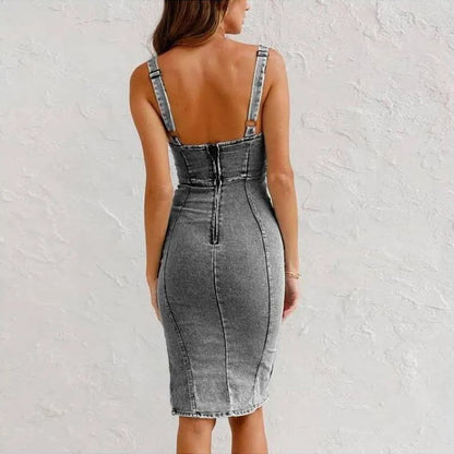 Luna | Denim camisole dress