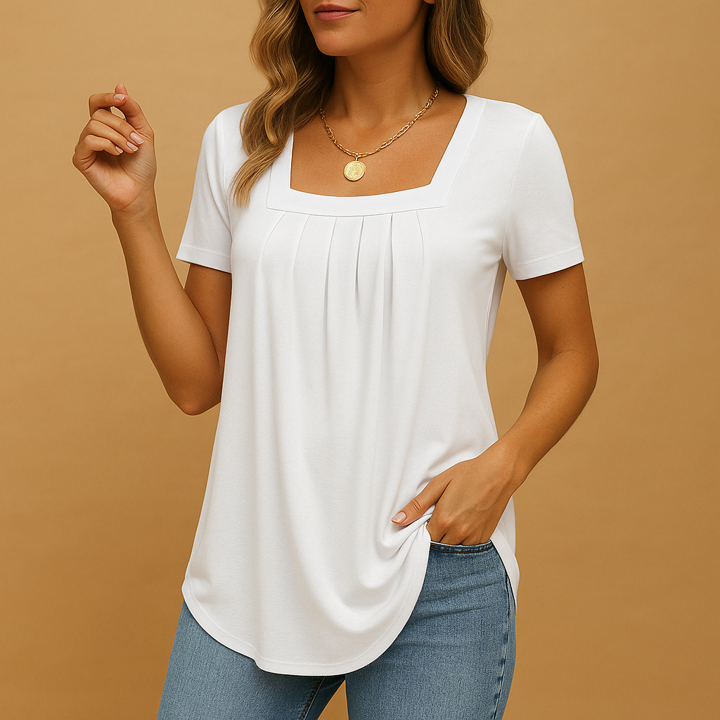 Classic V Neck Feminine Blouse for Women - Luxivelle