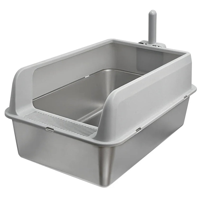 Durable Metal Cat Litter Box with Simple Open Front - Luxivelle
