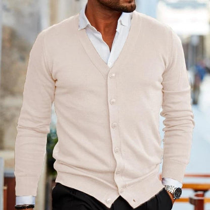 Classic Men's Button Front Sweater