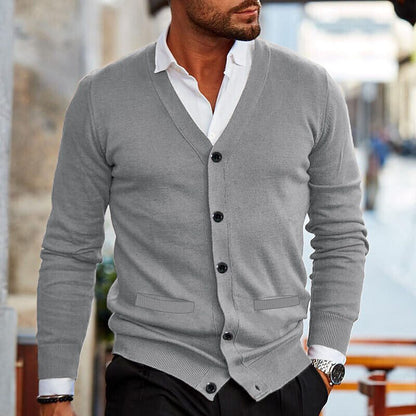 Classic Men's Button Front Sweater