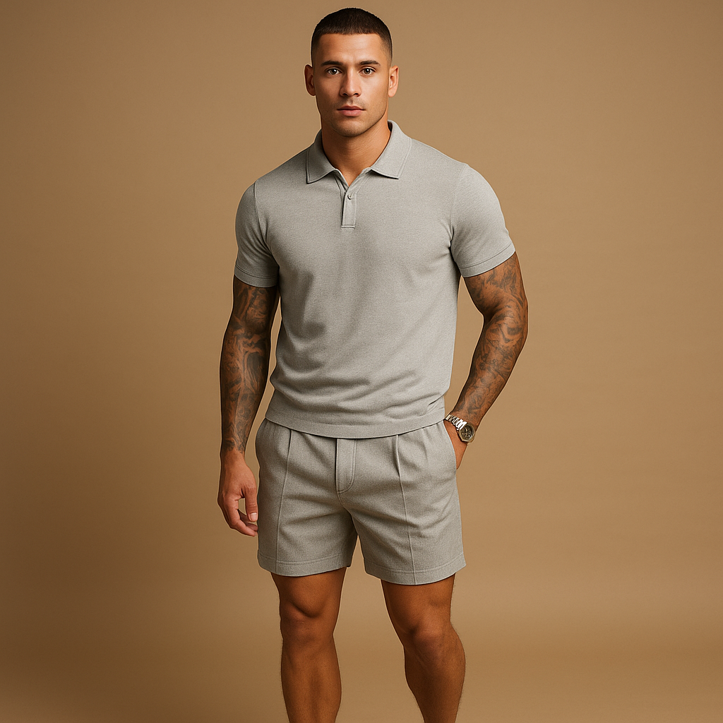 Casual Urban Mens Shirt Shorts Set - Luxivelle