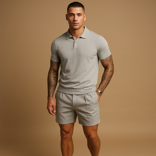 Casual Urban Mens Shirt Shorts Set - Luxivelle