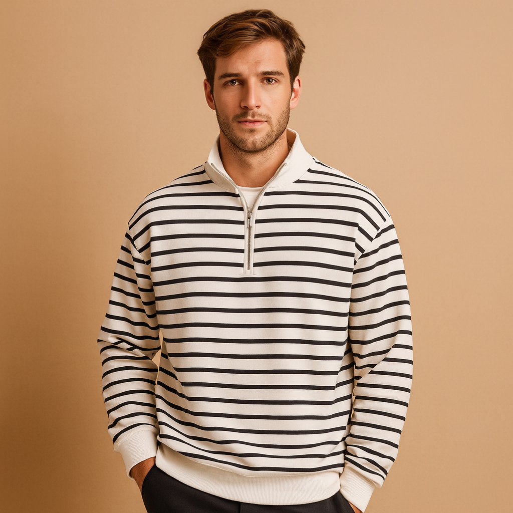 Classic Men's Zip Up Sweatshirt - Luxivelle