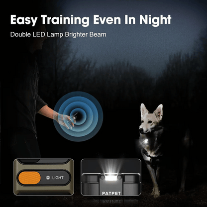 "Sturdy waterproof large dog training collar with 1 mile remote range, ideal for big breeds, shown in outdoor setting"