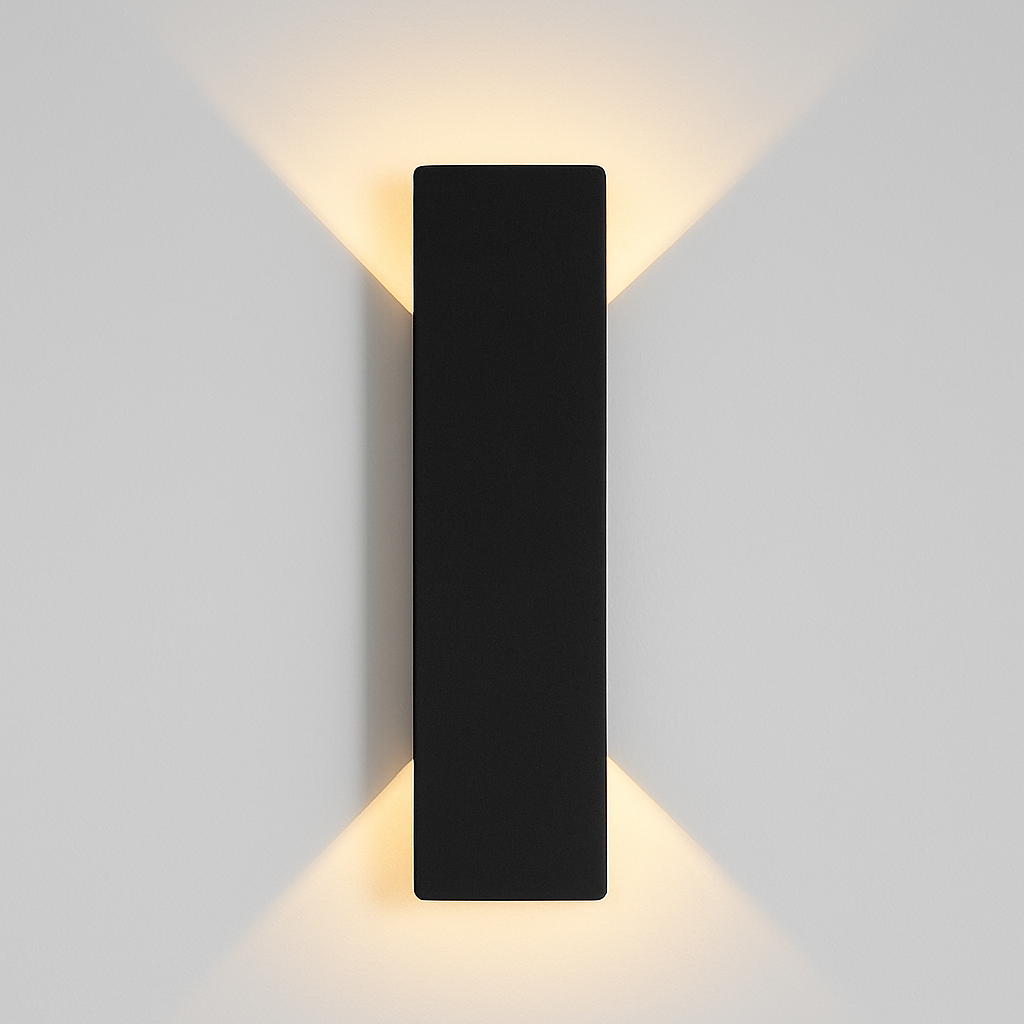 Weatherproof LED Outside Wall Lamp - Rectangular Up Down Light - Luxivelle