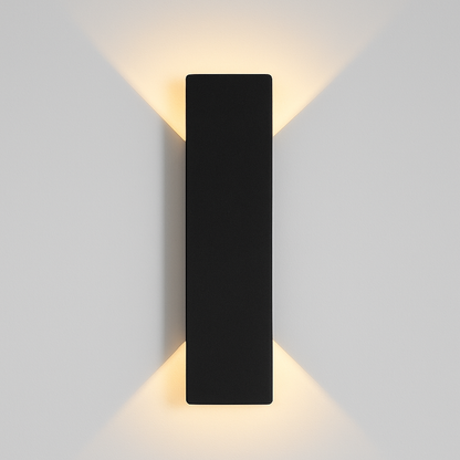 Weatherproof LED Outside Wall Lamp - Rectangular Up Down Light - Luxivelle